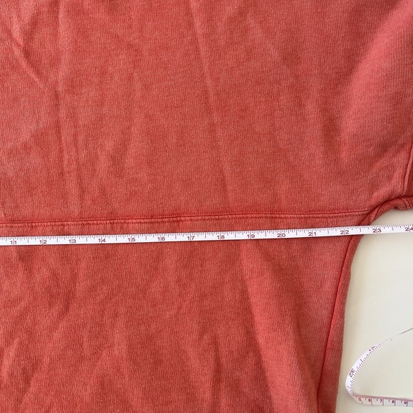 PINK Victoria's Secret Size S Crewneck Sweatshirt Logo Spellout Coral Salmon - Picture 7 of 9